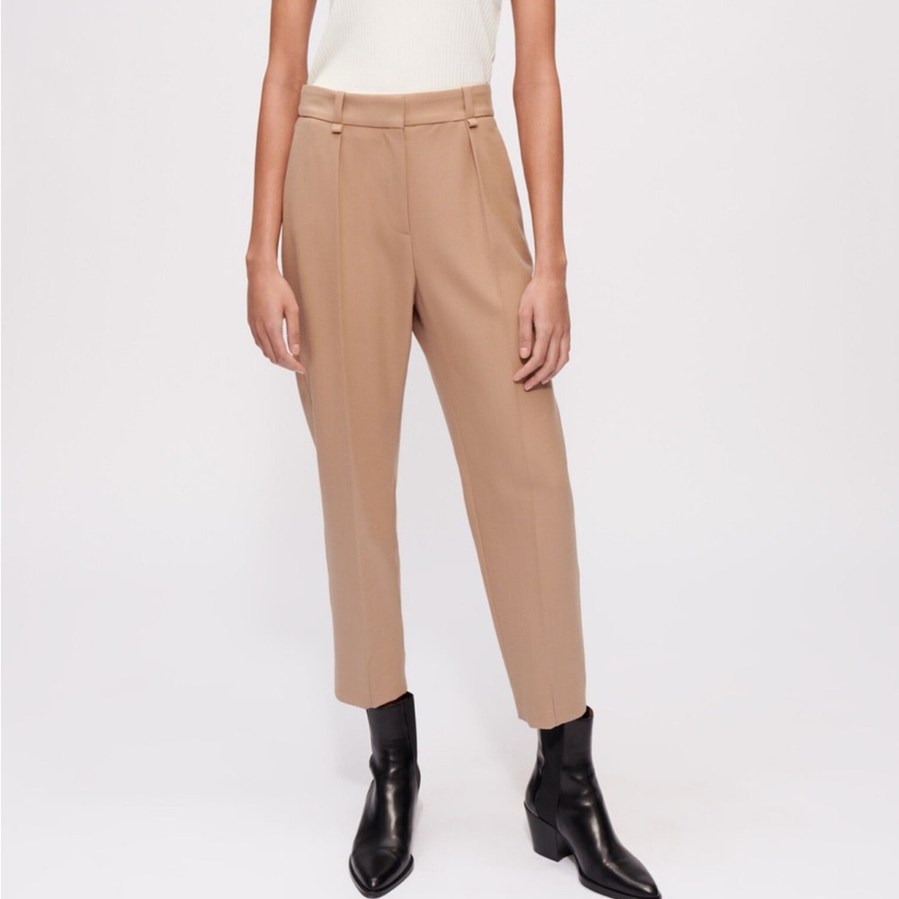 NWT Maje Pleated Tailored Pants in Camel
